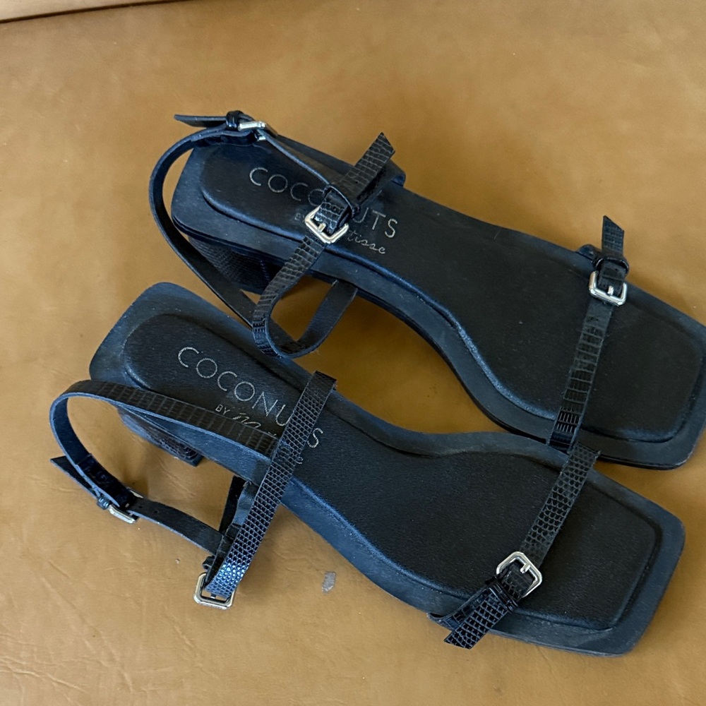 Coconuts by Matisse Black Buckle Sandals